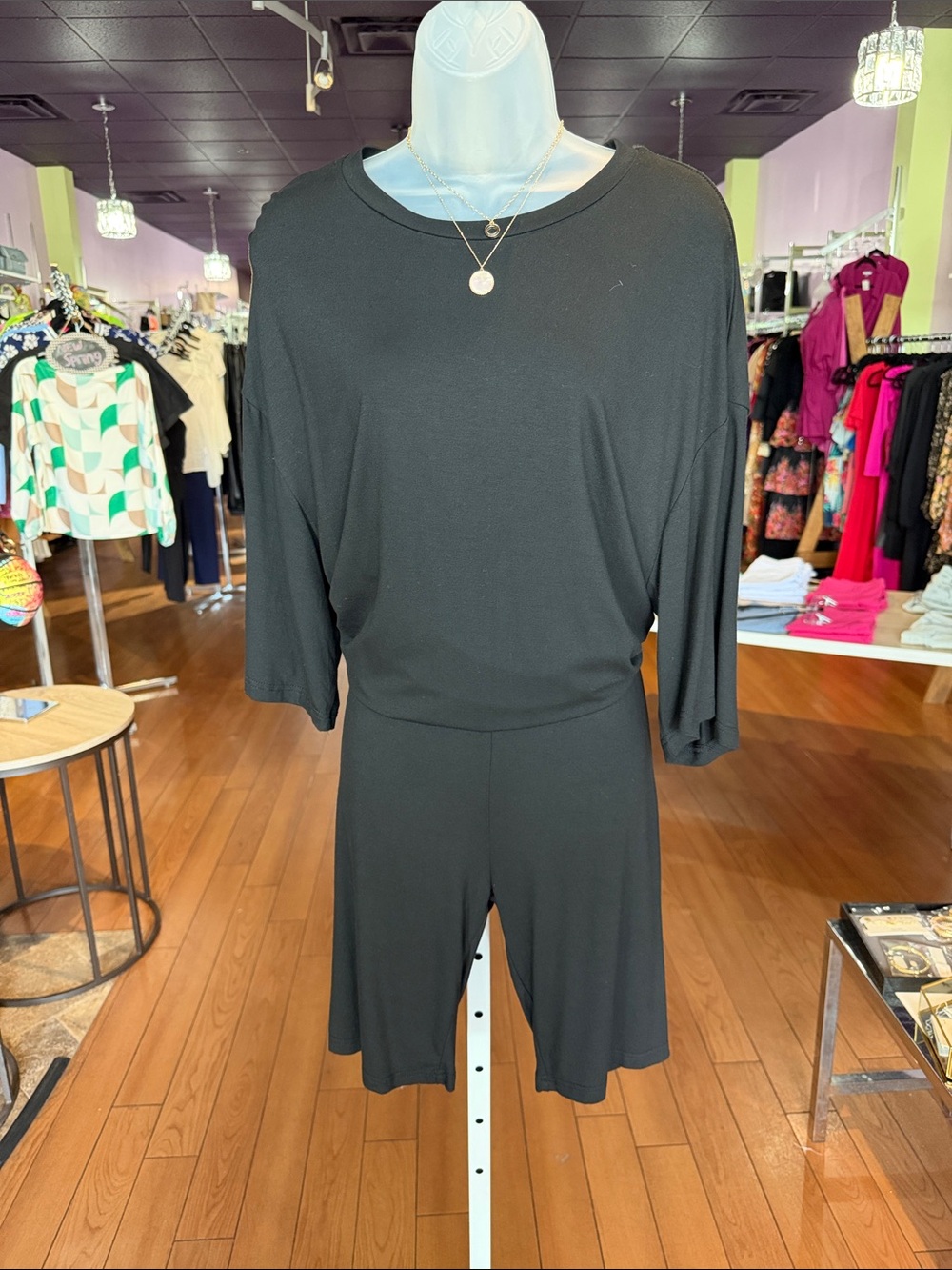 Black Women’s Jumpsuit - Classic Short Sleeve Romper